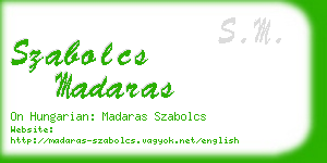 szabolcs madaras business card